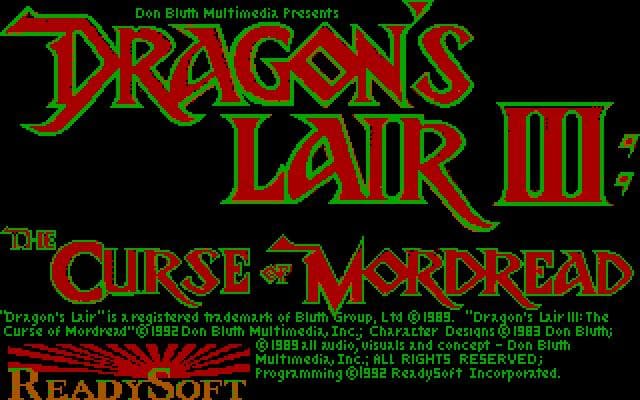 Dragon's Lair III - The Curse of Mordread — обложка